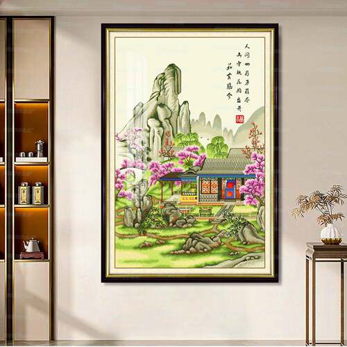 蒙娜丽莎皇室十字绣茹古涵今新款山水圆明园手工线绣
