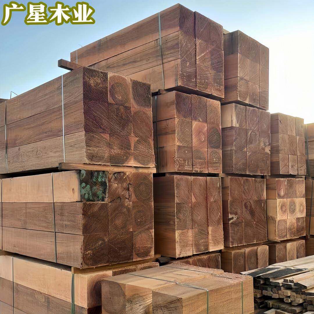 进口长方形木板户外用木质型材枕木大方船用杂木实木防腐木料