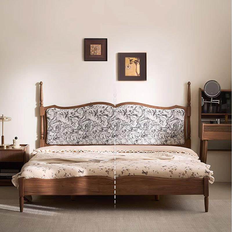 法式复古实木床北美黑胡桃木1.8米软包床简约布艺花园床1.5双人床,节庆用品/礼品,新娘配件,淘宝优惠券,粉丝福利购,淘宝优惠卷