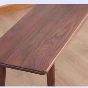 北美樱桃木实木长条凳北欧家用黑胡桃木餐桌长板凳简约卧室床尾凳