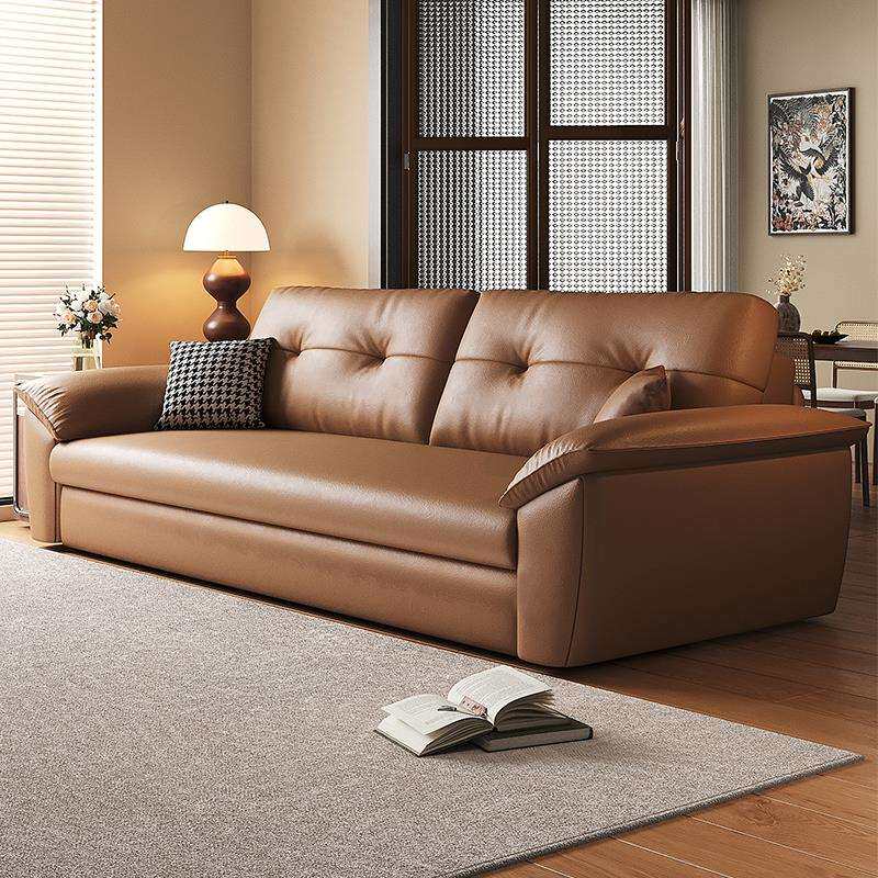 高端新型皮沙发床折叠两用罗汉床家用小户型客厅伸缩床多功能储物