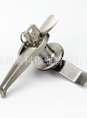 配电箱锁开关柜门锁MS308-3电柜锁转舌执手锁不锈钢304开关柜锁