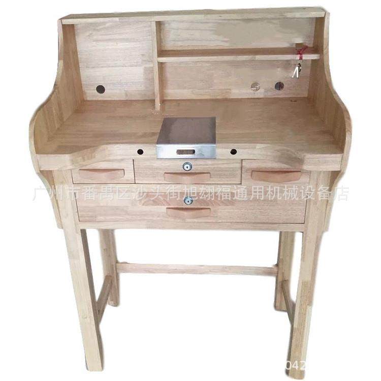 高档橡木金工台全漆首饰执模台雕刻桌实木工作台首饰珠宝雕蜡台