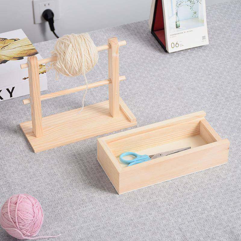 木质双层毛线架木质便携式手工编织毛线架带针线收纳盒毛线架,纺织面料/辅料/配套,纺织机械配件,淘宝优惠券,粉丝福利购,淘宝优惠卷