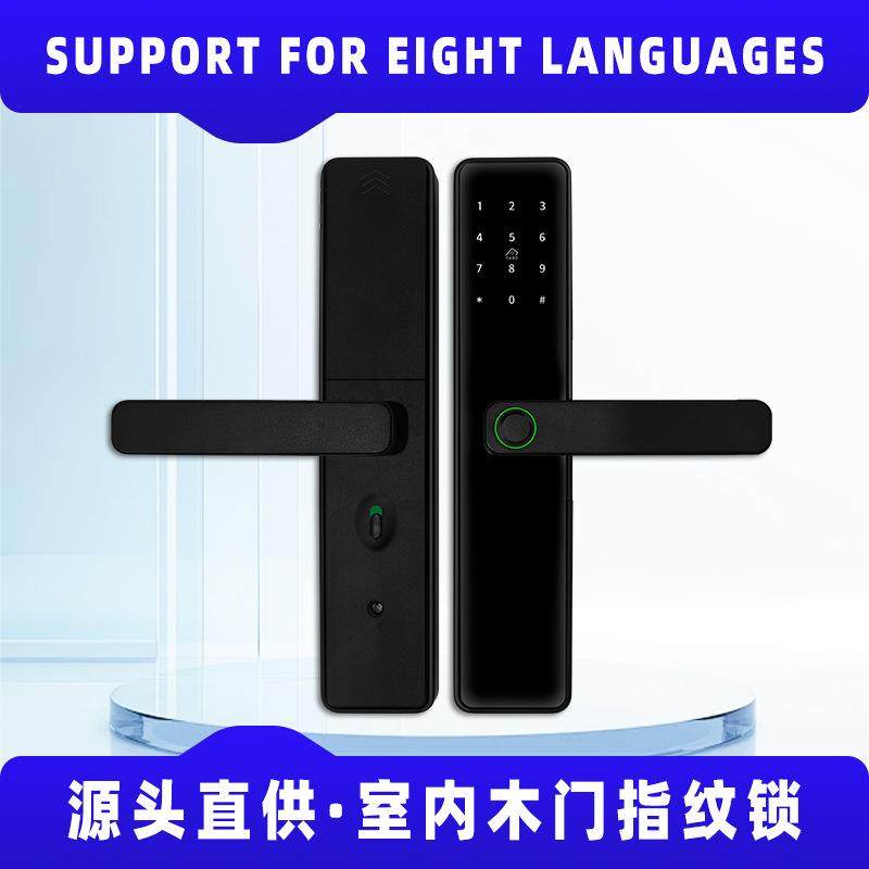 八种语言指纹锁民宿密码智能门锁刷卡门锁公寓出租房家用锁外贸,智能设备,其他智能设备,淘宝优惠券,粉丝福利购,淘宝优惠卷