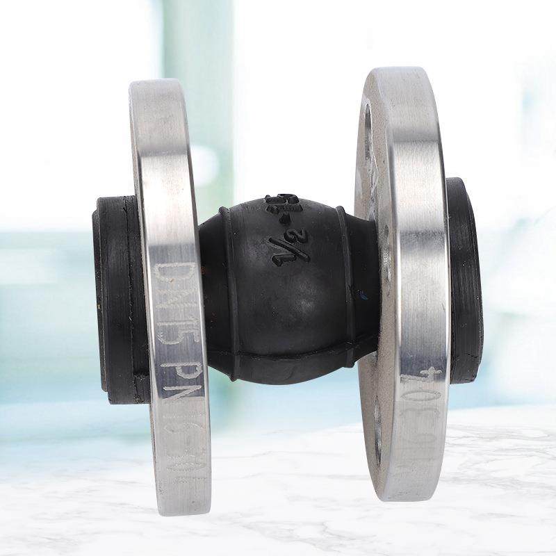 供应不锈钢橡胶软接头防水可曲挠法兰式304软连接弹性橡胶软接头