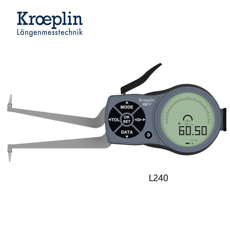KROEPLIN电子式内测卡规L240带表内径测量卡规