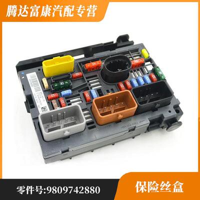 适用于标致307308408雪铁龙C4保险丝盒9809742880
