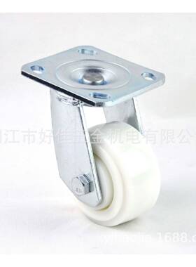 工厂4X2静音平面B款白色防缠丝万向脚轮