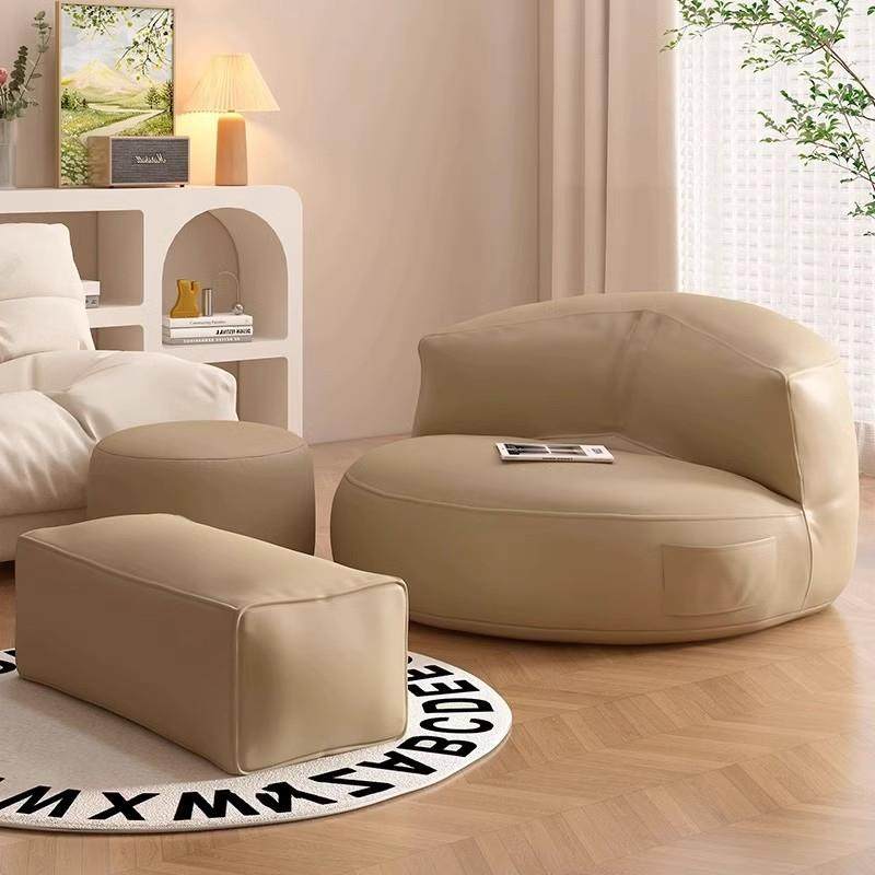 懒人沙发阳台可躺可睡榻榻米坐垫卧室小户型网红黑色单人沙发椅子