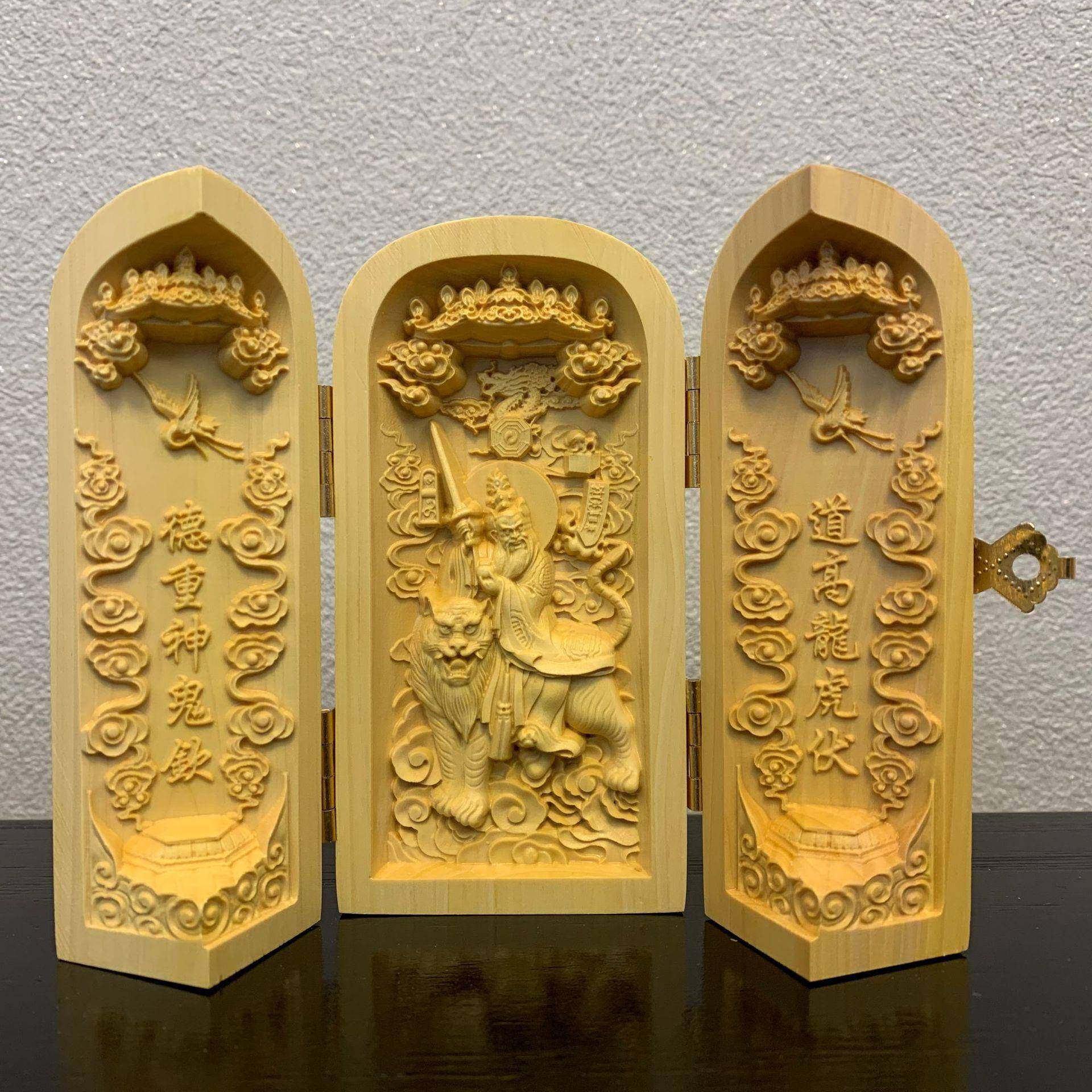 黄杨木雕三开盒张天师赵公明九天玄女文昌帝三官帝王灵官玄天上帝,纺织面料/辅料/配套,纺织机械配件,淘宝优惠券,粉丝福利购,淘宝优惠卷