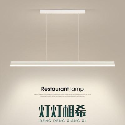 一字长条极简家用餐厅吊灯现代简约餐桌灯饭厅茶室吧台led灯中山