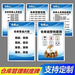 仓库管理制度牌车间工厂仓库管理制度通用仓储人员岗位全套