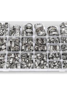 600pcs盒装304不锈钢快速固定,卡箍喉箍抱箍管卡组合套装