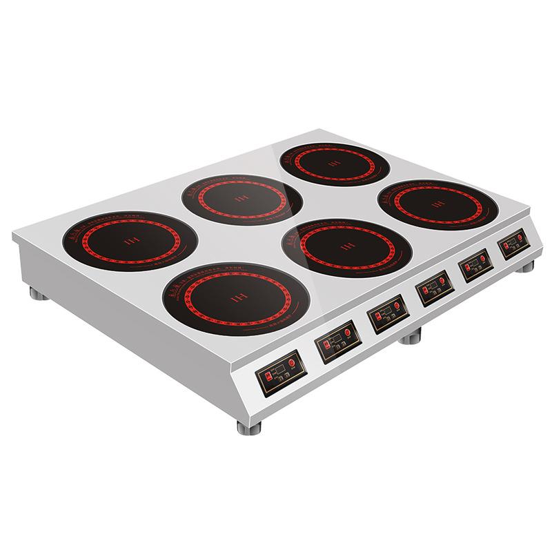 爱日子大功率商用电磁炉六眼煲仔炉3000W/3500W猛火灶电陶炉380V
