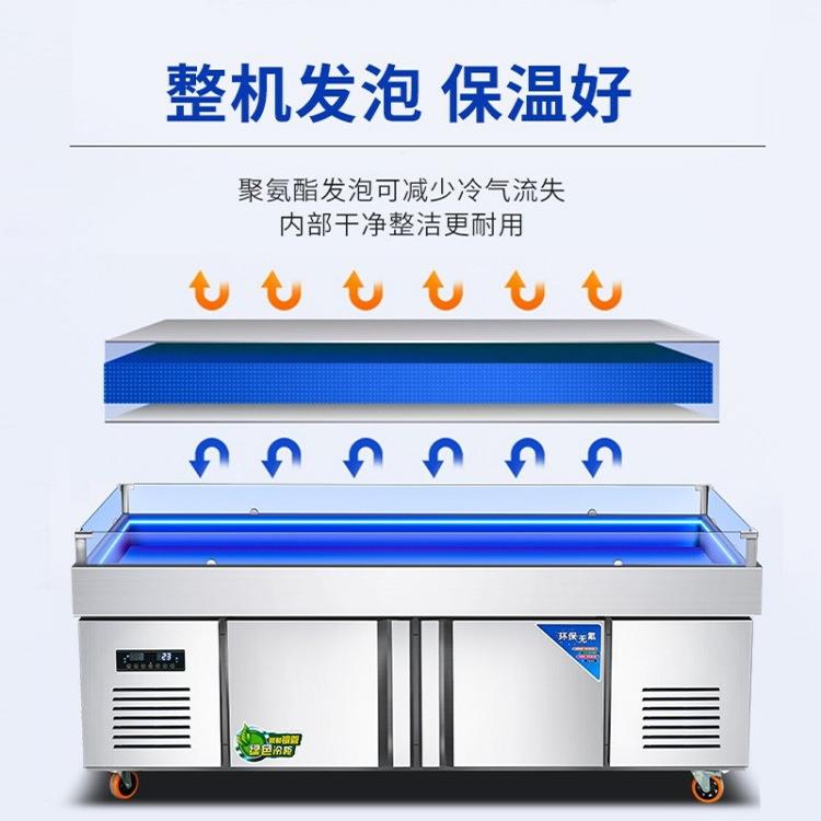 冰台展示柜海鲜冰台水果捞展示柜自助餐冰台明档冰台冰鲜台