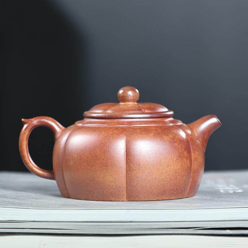 南瓜壶 宜兴原矿紫砂 高温段泥还原烧制茶壶手工紫砂壶茶具名家壶