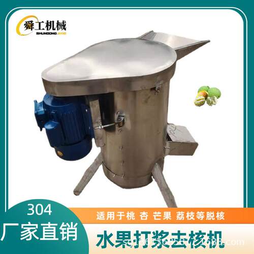 水果粉碎自动去核机 不锈钢大型果蔬脱核机 樱桃青梅打碎去核设备