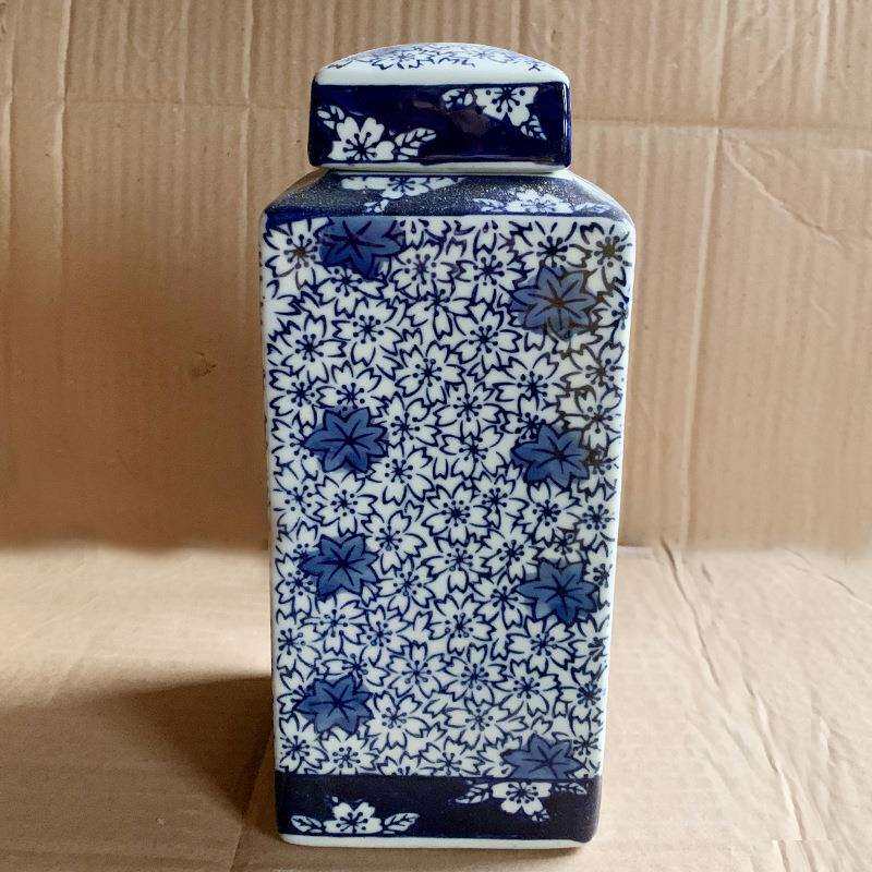 陶瓷瓶新中式青花瓷花瓶客厅电视柜水培插花复古装饰罐摆件