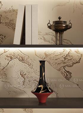匠十三宋美MQ组合2-学代板禅意水墨山水样新间摆件中式搭配