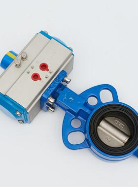 3755板04不D锈钢对夹式气动蝶阀N40-600大口径阀AD67X-16橡胶密1