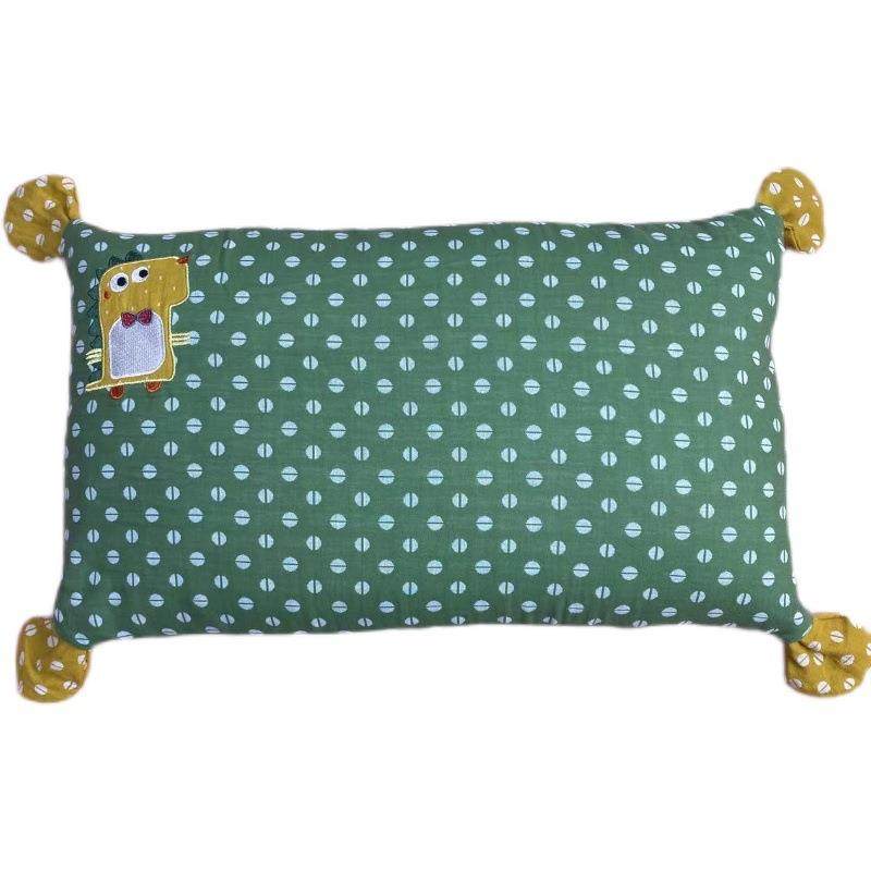 xy棉新款恐龙层纱长方季F766MJ65形荞麦t枕头儿童单人四通用婴幼