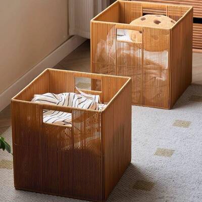 仿衣藤编放脏衣服收纳筐脏浴篓脏衣篮多K630-K63功能室手工编织筐