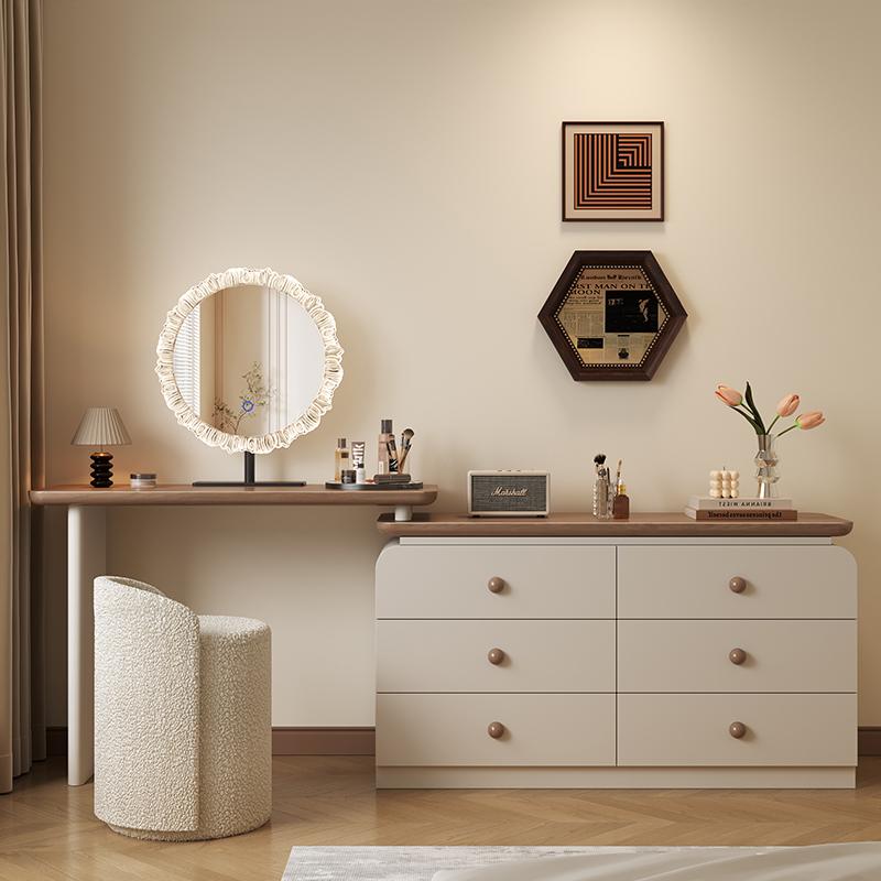 实木梳妆台一体化妆镜卧室化妆桌