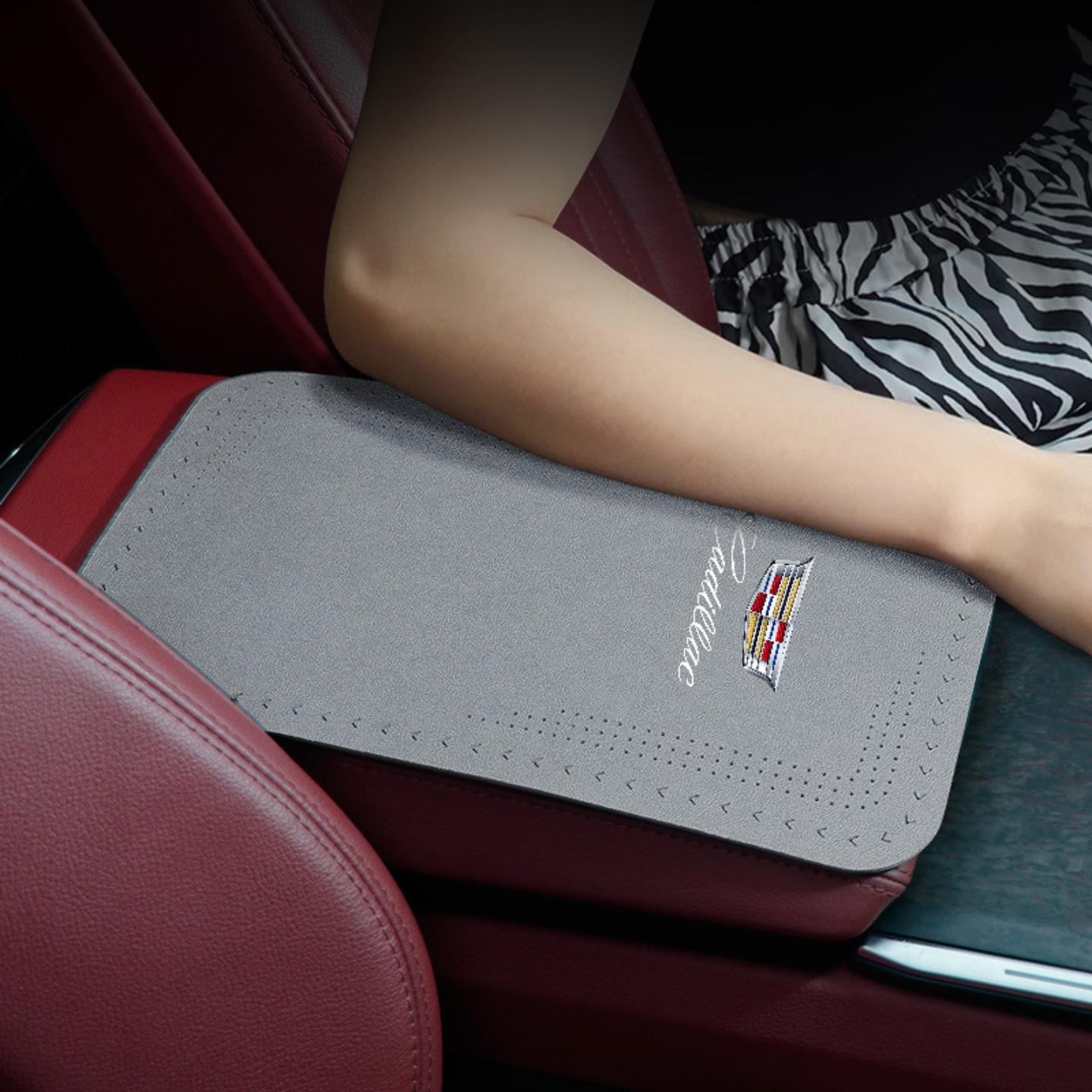 汽车扶手箱垫翻毛皮保护套