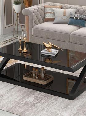 现小代简约客厅桌子几钢化玻璃茶52179方户型茶桌形茶台轻奢简易