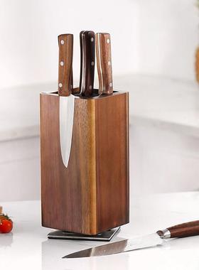 现收货实木60旋CT0008°转多功能磁吸刀架台3面厨房刀具纳磁性刀