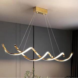 创6360意餐厅艺术吊灯现代极简约轻奢吧台办公室前台条简灯线具