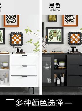 JUX餐边柜奢复古斗靠墙纳一体客厅储物轻柜茶水柜移门收柜现代简