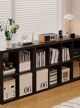 书架物落地置架书格子柜一体靠墙童家ICX用柜自由组合简易客儿厅g