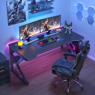 电脑桌台式桌家用新款电竞桌带穿线孔加固加厚书桌出租屋写字桌子