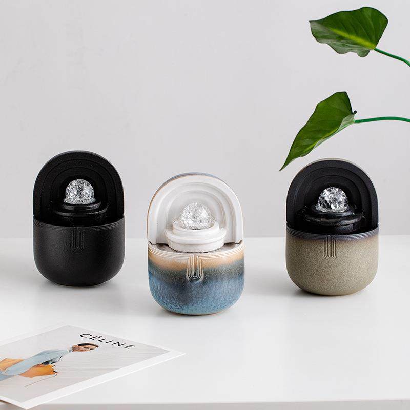 小型招财风水轮流水喷泉客厅桌面循环水装饰办公室陶瓷加湿器摆件,纺织面料/辅料/配套,纺织机械配件,淘宝优惠券,粉丝福利购,淘宝优惠卷