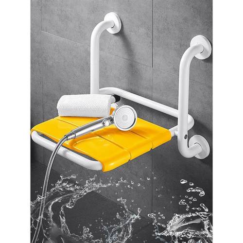 浴室折叠凳墙壁淋浴房座椅卫生间扶手老人洗手间防滑壁椅洗澡凳子