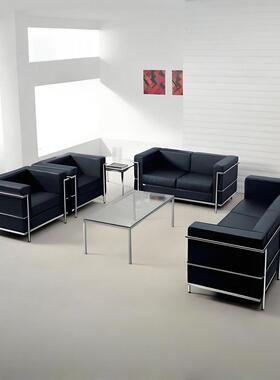 LC2服装店沙发黑色休息区接待小型网红款轻奢高级感sofo女装店