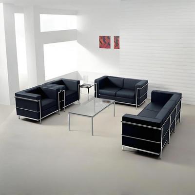 LC2服装店沙发黑色休息区接待小型网红款轻奢高级感sofo女装店