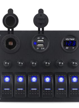 ON/OFF船型组装开关大巴游览观光车专用组合开关6位带过载保护器