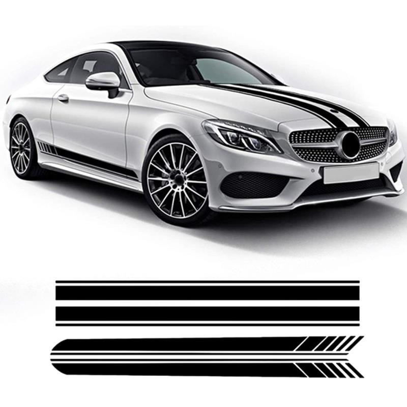 适用于奔驰C级W205C63C43C205A205S205侧裙车头车贴贴纸