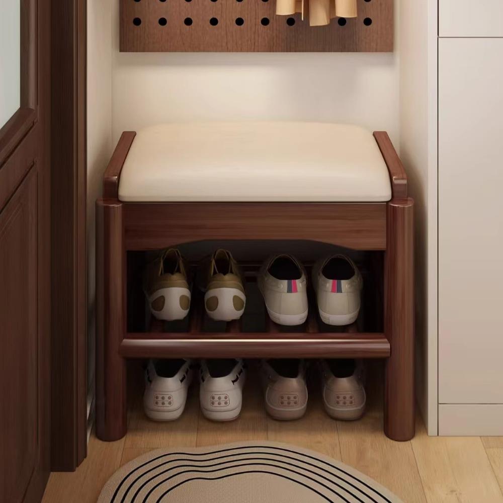 换鞋凳门口家用实木窄小穿鞋凳进门凳高级感玄关入户鞋柜坐凳一体