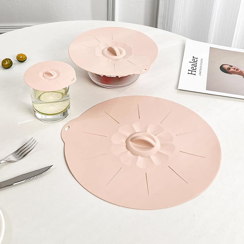 保鲜盖矽胶剩饭菜冰箱碗盖子微波炉加热防溅盖杯盖通用多尺寸颜色