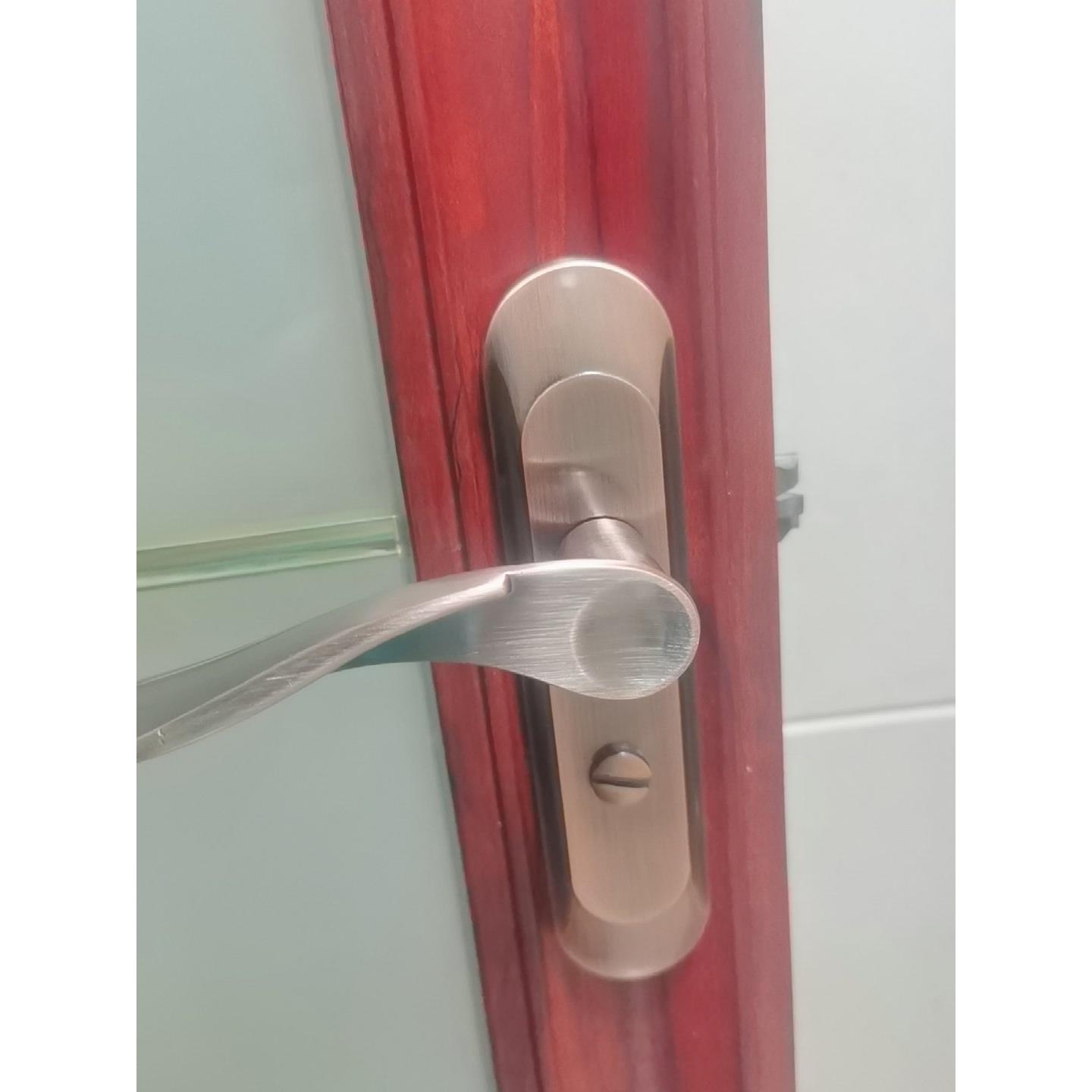 卫浴门锁把手红古铜凹面弧形执手锁厨房门锁厕所门把手卫生间门锁