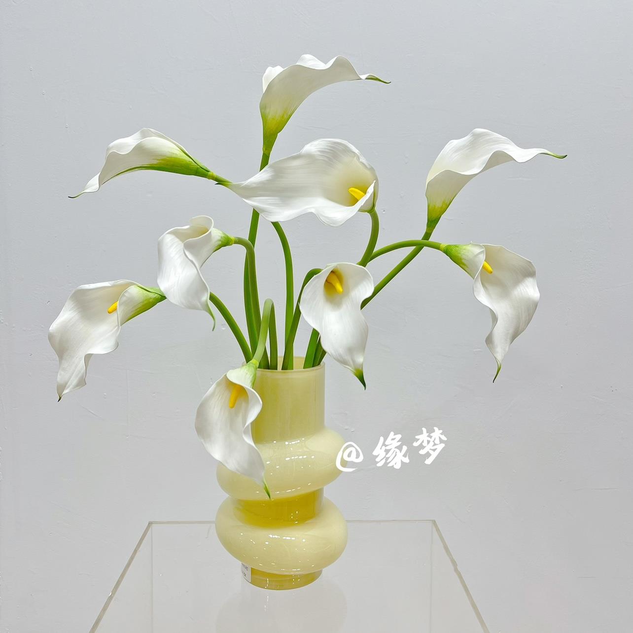 仿真EVA马蹄莲手感软胶仿真花假花马蹄莲 家居装饰插花婚庆装饰装