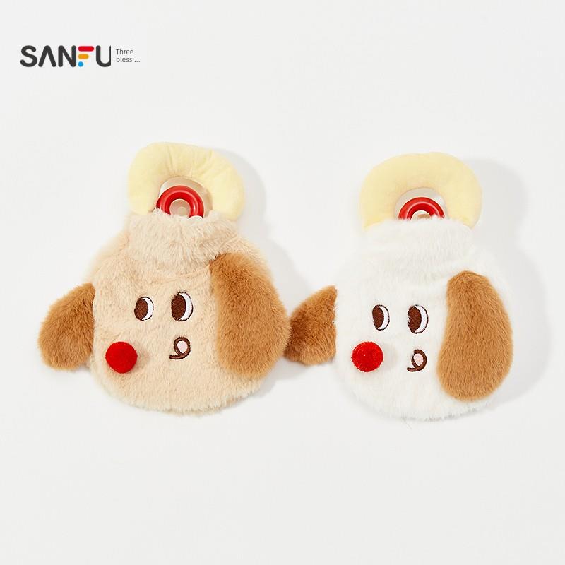 三福可爱造型热水袋350ml暖手宝注水保暖生活日用生活好物847392