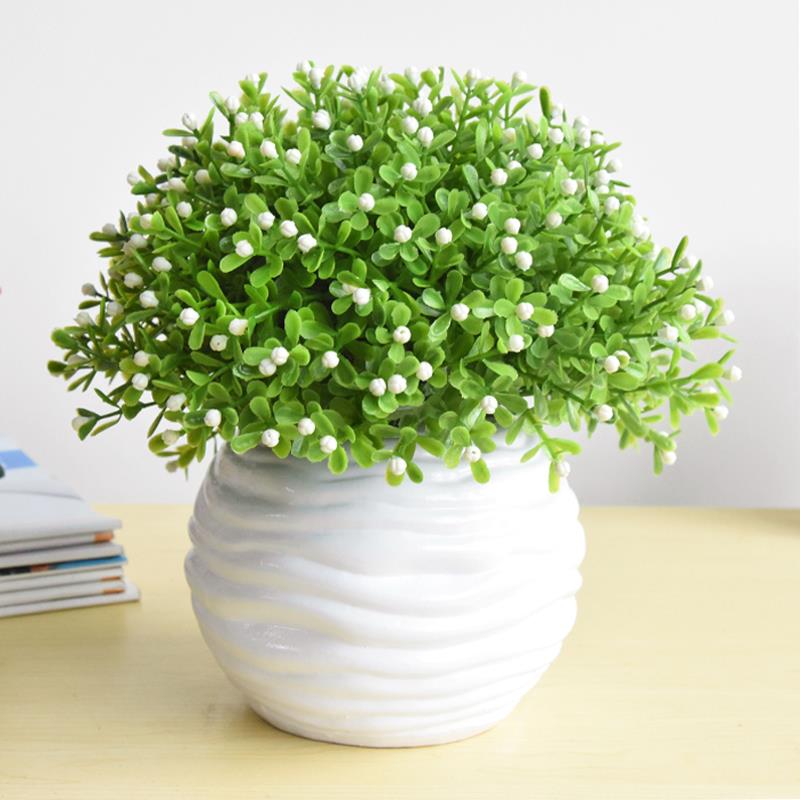 彷真植物假花卉盆栽绿植小盆景客厅摆设摆件书桌装饰迷你假花盆栽