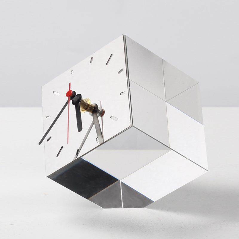 现代轻奢摆件北欧样板房几何水晶金属时钟摆钟饰品客厅博古架座钟,农用物资,其他肥料,淘宝优惠券,粉丝福利购,淘宝优惠卷