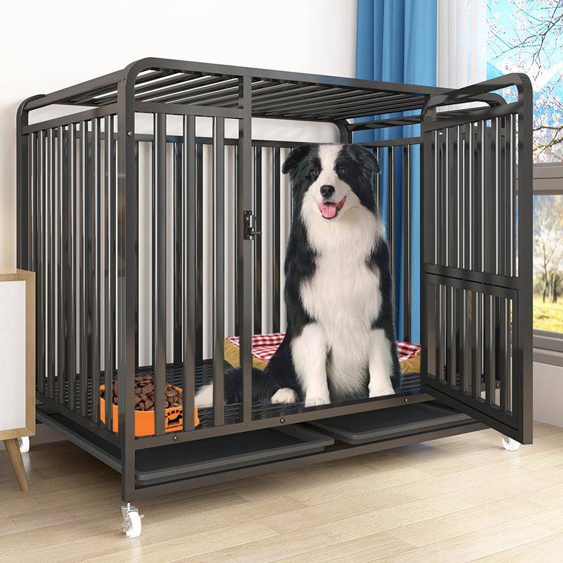 狗笼方管狗笼子大型犬中型犬金毛拉布拉多带厕所分离训练笼