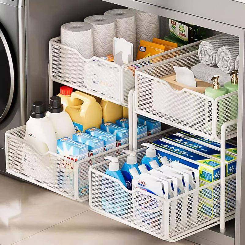 浴室柜置物架卫生间浴室抽拉式抽屉水下水池洗手台分层收纳,电子元器件市场,其它元器件,淘宝优惠券,粉丝福利购,淘宝优惠卷